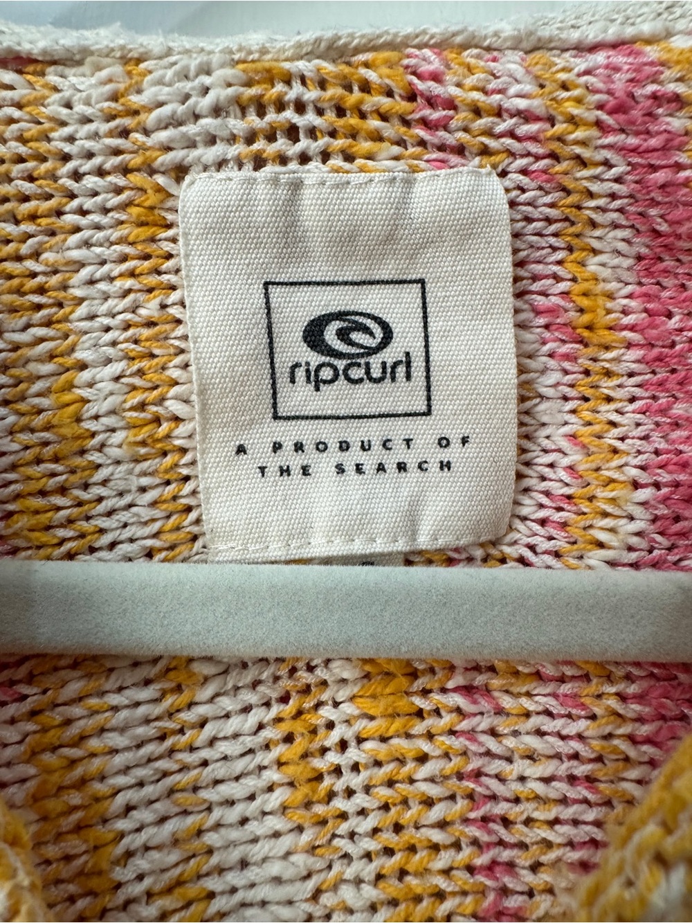 Rip Curl Textured Baja Hoodie with Pink & Orange Stripe Accents - Picture 2 of 7